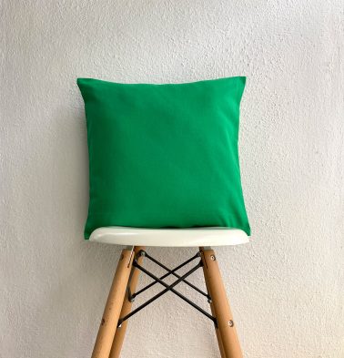 Solid Cotton Cushion cover Brilliant Green 16"x16"