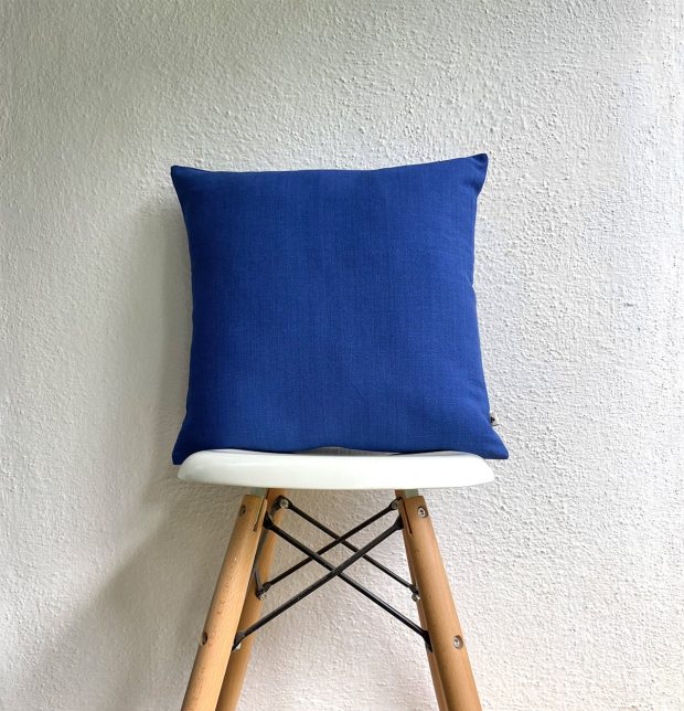 Solid Cotton Cushion cover Estate Blue 16