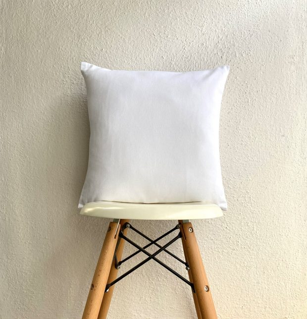 Solid Cotton Cushion cover Powder White 16