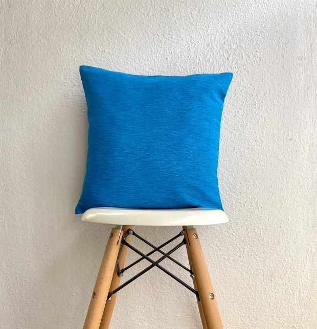 Customizable Cushion Cover, Textura Cotton - Blue Aster