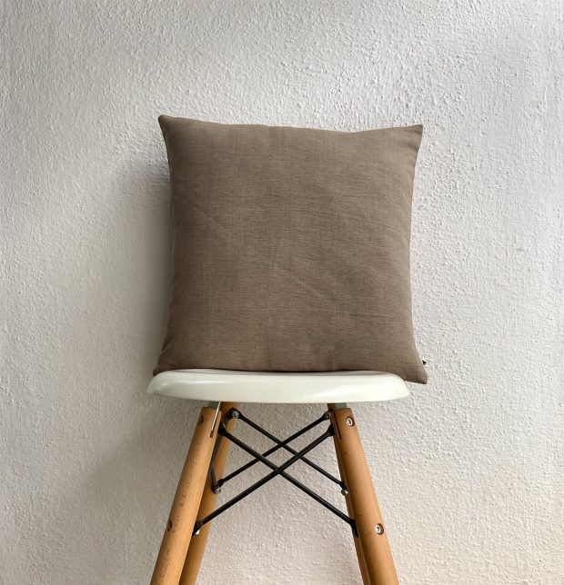 Customizable Cushion Cover, Textura Cotton - Caribou Brown