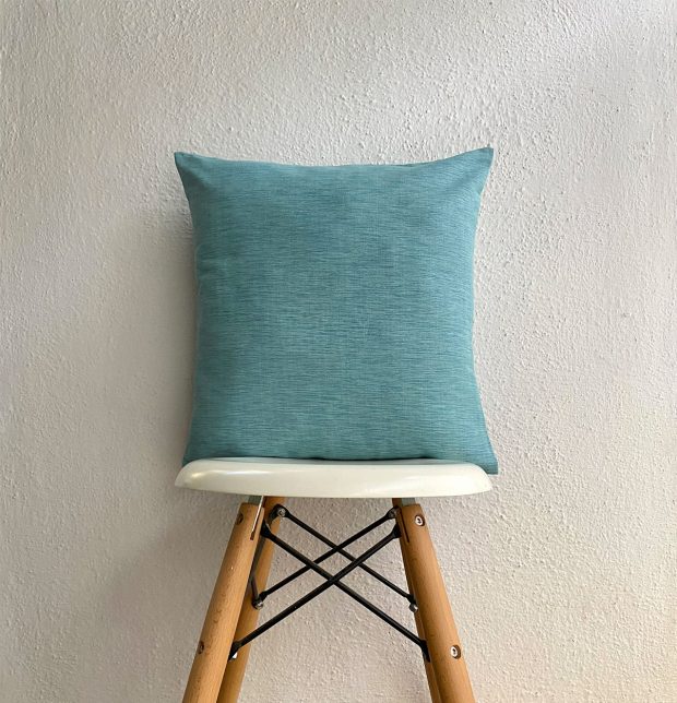 Textura Cotton Cushion cover Teal Blue