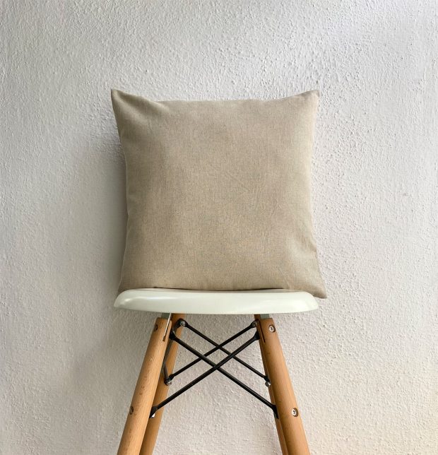 Customizable Cushion Cover, Textured Linen - Flax beige