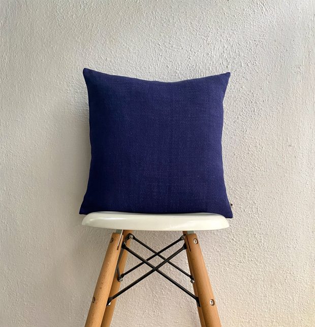 Customizable Cushion Cover, Kadoor Cotton - Indigo Blue