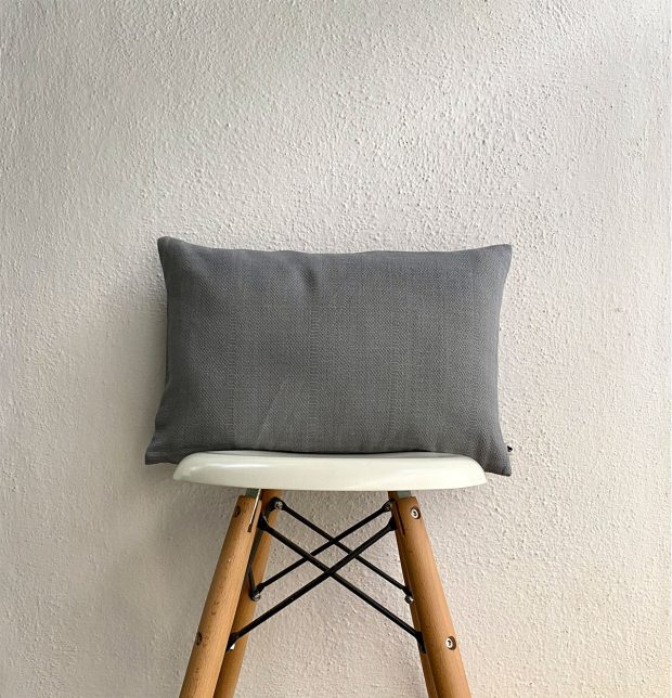 Customizable Cushion Cover, Kadoor Cotton - Slate Grey