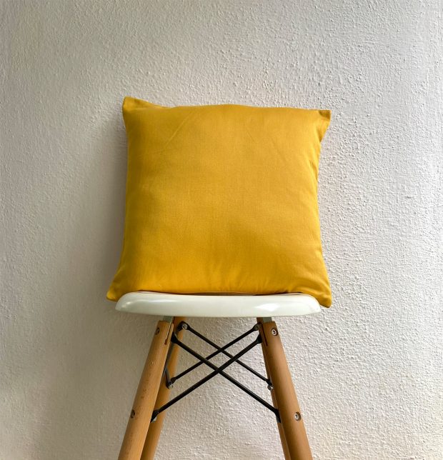 Satin Cotton Cushion cover Mustard  Yellow 16