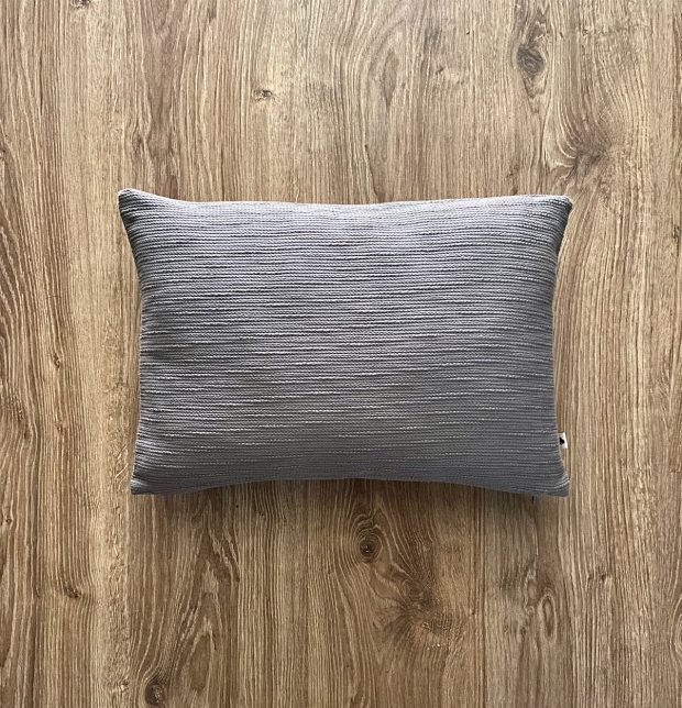 Slub Cotton Cushion Cover Grey 12