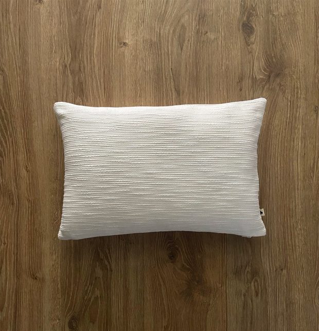 Slub Cotton Cushion Cover White 12