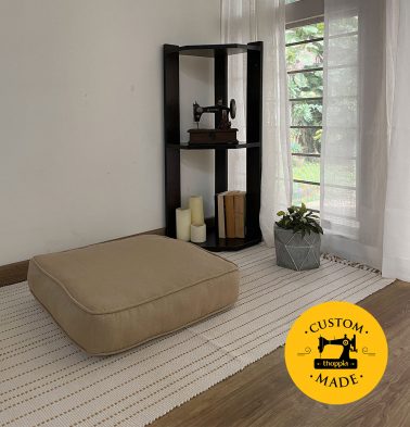 Customizable Floor Cushion, Kadoor Cotton – Sand Beige