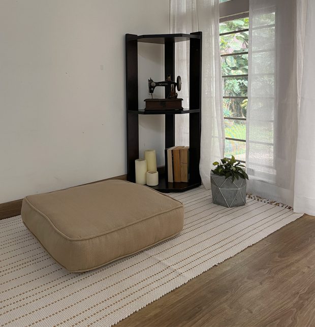 Customizable Floor Cushion, Kadoor Cotton - Sand Beige