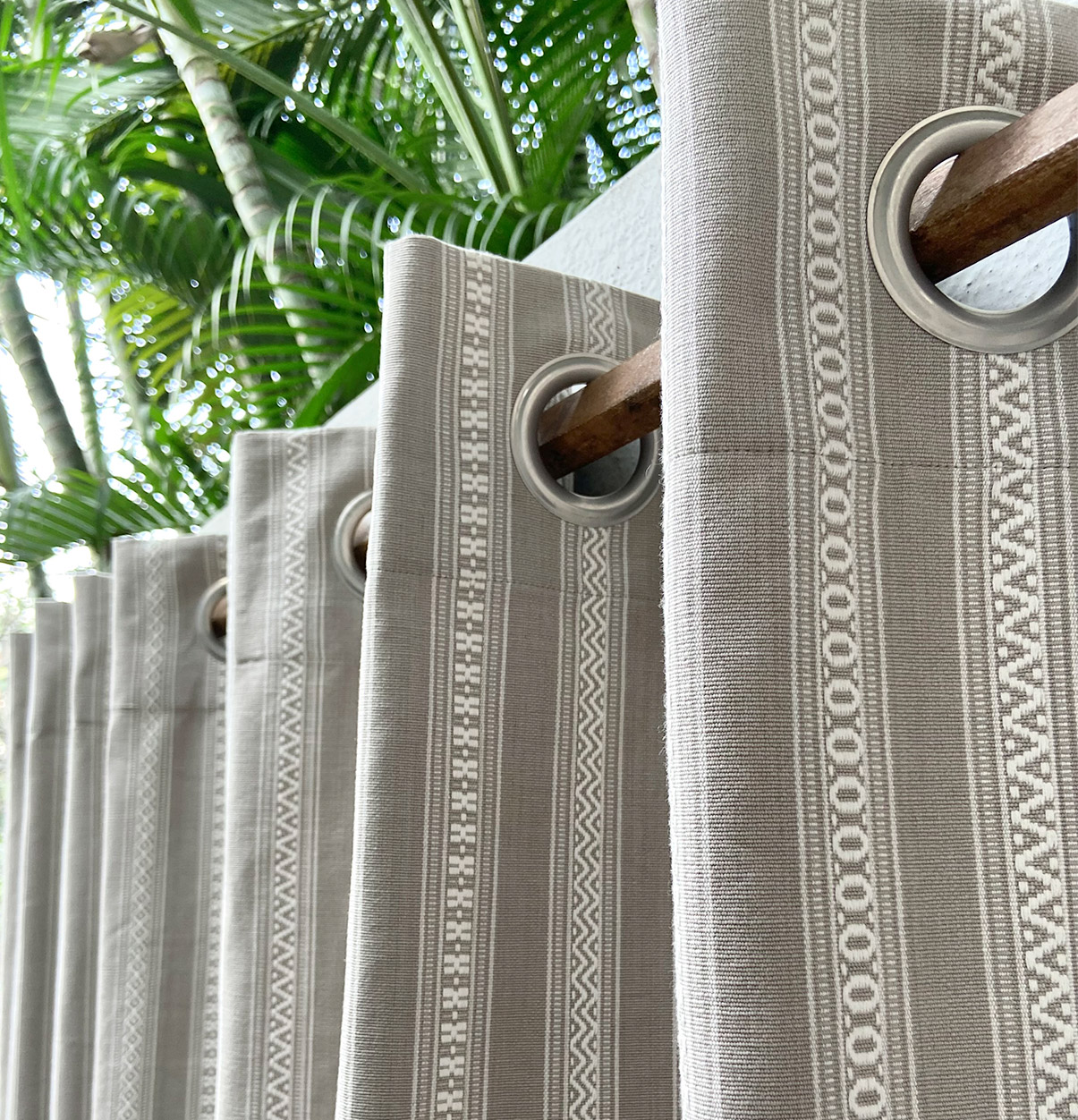 Customizable Curtain, Cotton – Vintage Weave – Grey