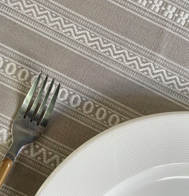 Vintage Weave Cotton Table Runner Grey 14