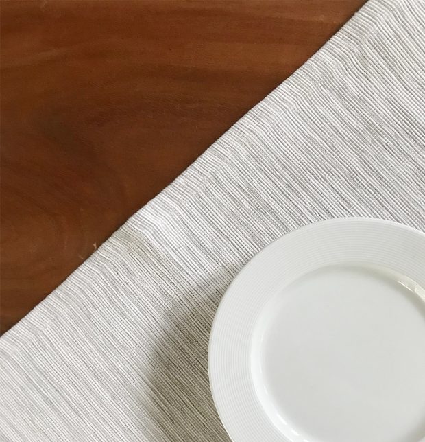 Handwoven Cotton Table Runner White