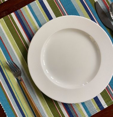 Muted Stripes Cotton Table Mats Multicolor Set of 6