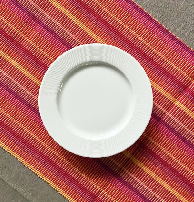 Fine Striped Cotton Table Runner Red/Yellow 14