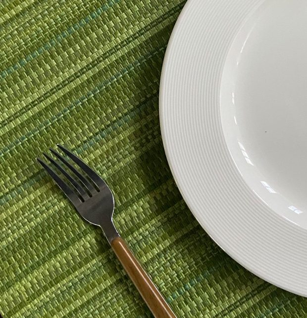 Handwoven Stripes Cotton Table Mats Macaw Green