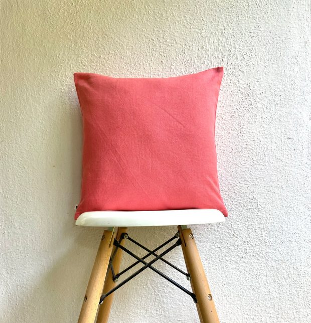 Solid Cotton Cushion cover Coral 16
