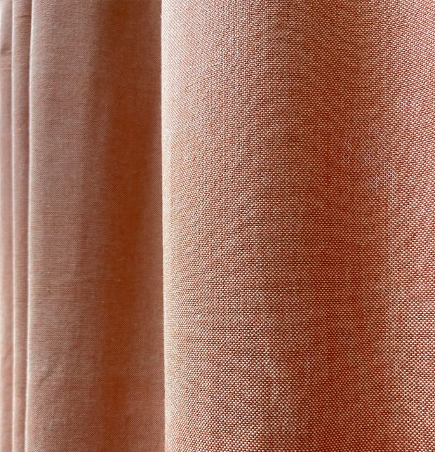 Chambray Cotton Custom Stitched Cloth Melon Orange