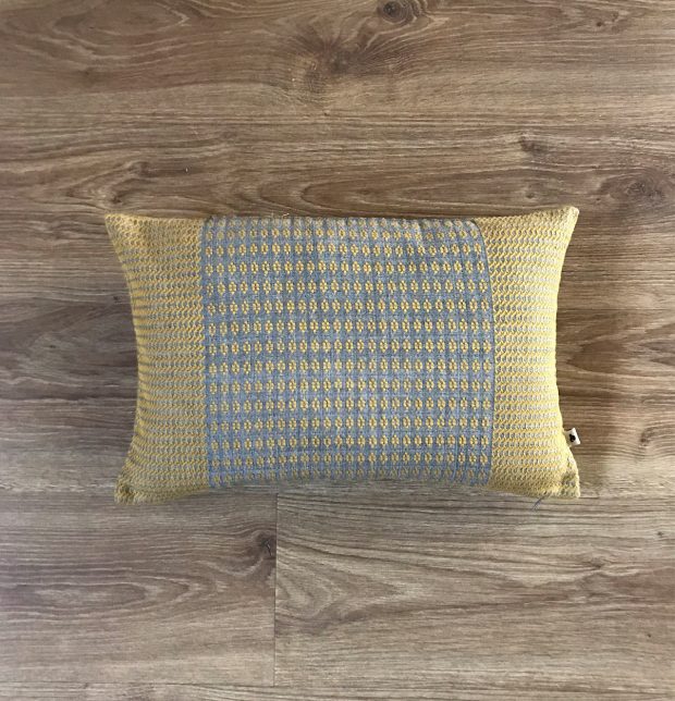 Dobby Cotton Cushion Cover Grey/Yellow  12
