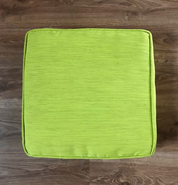 Handwoven Cotton Floor Cushion Lime Green