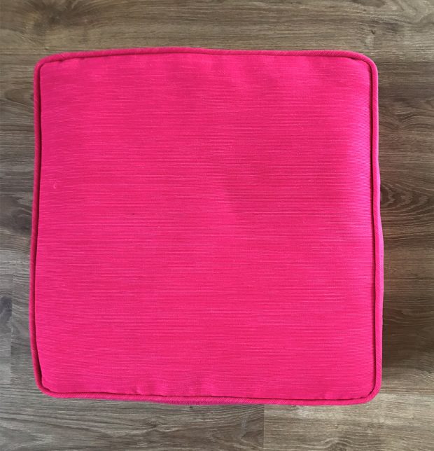 Handwoven Cotton Floor Cushion Pink