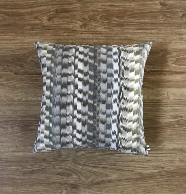 Customizable Hand woven Cushion Cover, Cotton – Ikat – Grey
