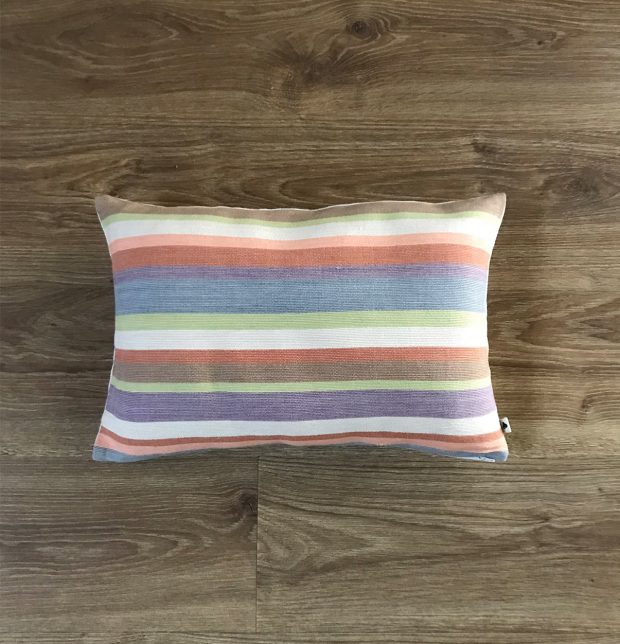 Pastel Striped Cotton Cushion Cover Multicolor  12