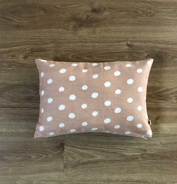 Polka Dot Cotton Cushion Cover Peach 12