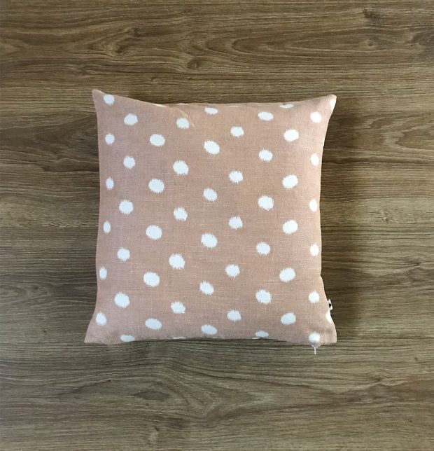 Polka Dot Cotton Cushion Cover Peach 16