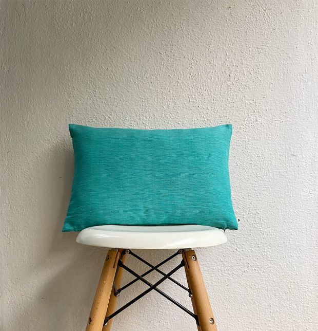 Textura Cotton Cushion Cover Turquoise Blue 12