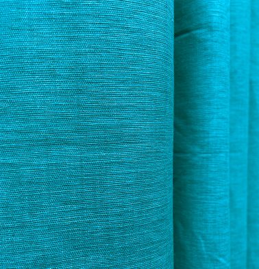 Textura Cotton Custom Blinds Turquoise Blue