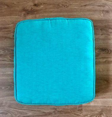 Customizable Floor Cushion, Textura Cotton – Turquoise Blue
