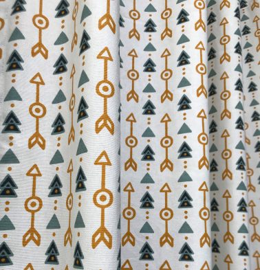 Aztec Arrows Cotton Custom Stitched Cloth Yellow