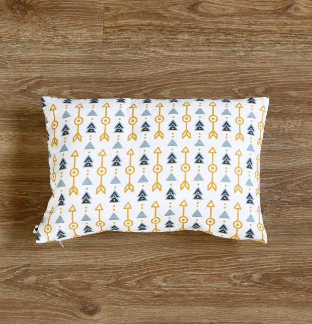 Customizable Cushion Cover, Cotton -  Aztec Arrows - Yellow