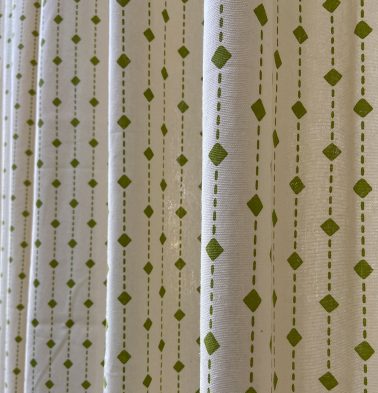 Diamond Lines Cotton Custom Table Cloth/Runner Green