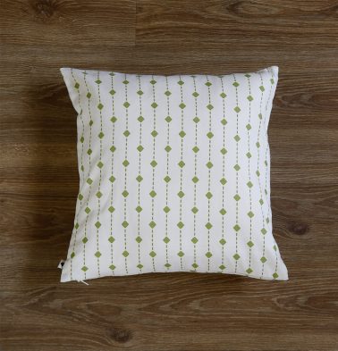 Customizable Cushion Cover, Cotton –  Diamond Lines –  Green
