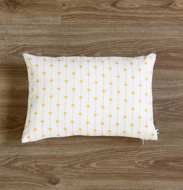 Diamond Lines Cotton Cushion cover Yellow 12