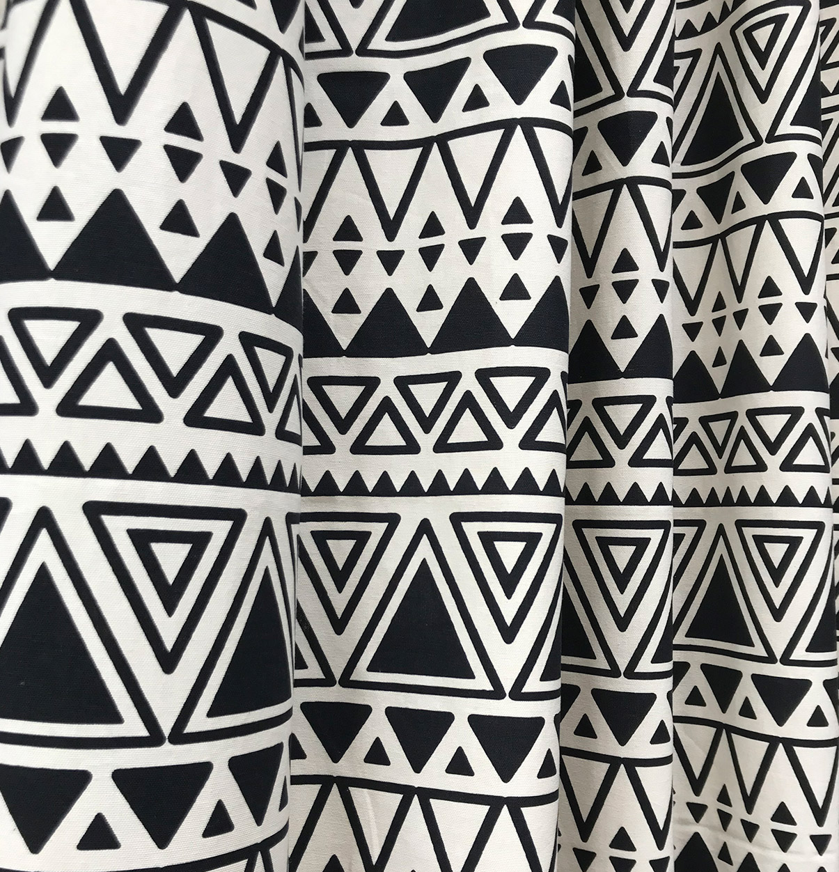 Buy Magic Triangle Cotton Fabric Black/Beige – Thoppia