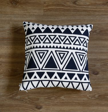 Customizable Cushion Cover, Cotton – Magic Triangle –  Black/Beige