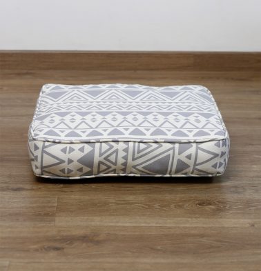 Customizable Floor Cushion, Cotton – Magic Triangle – Grey/Beige