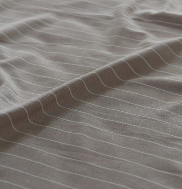 Silver Lining Striped Bedsheet Walnut/White - With 2 pillow covers