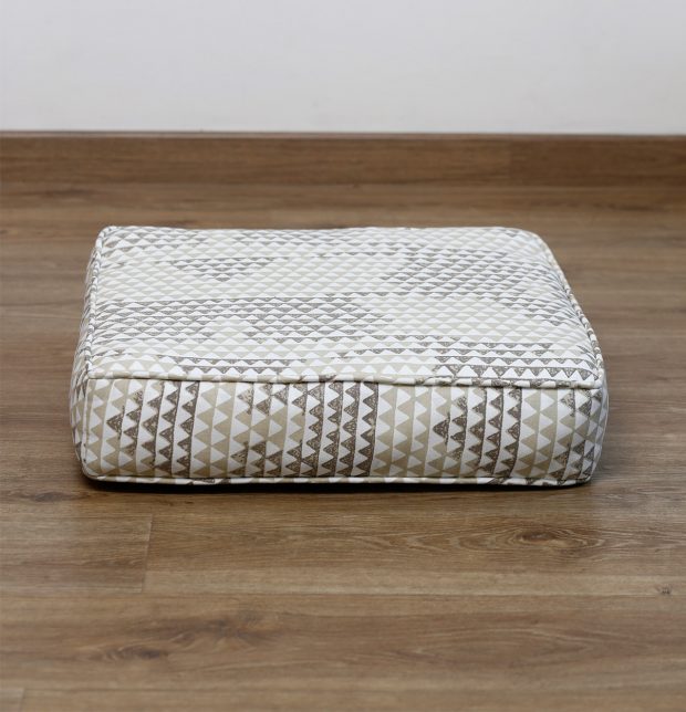 Star Triangle Cotton Floor Cushion Beige