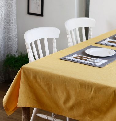 Textura Cotton Table Cloth Yellow