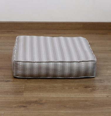 Customizable Floor Cushion, Cotton – Vintage Weave – Grey