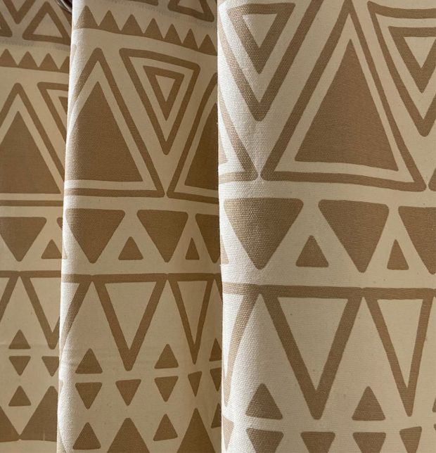 Customizable Cushion Cover, Cotton - Magic Triangle -  Safari Beige