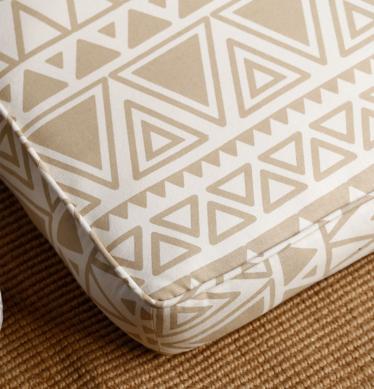 Customizable Floor Cushion, Cotton – Magic Triangle – Safari Beige