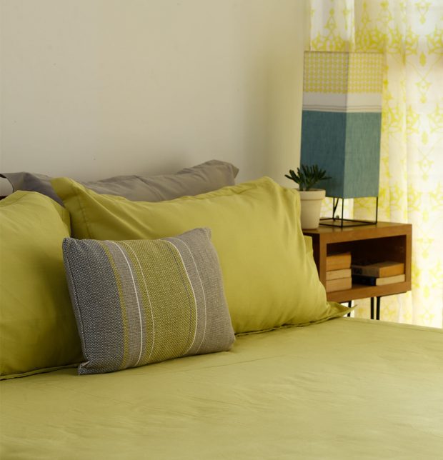 Solid Cotton Pillow Cover - Lemon Green