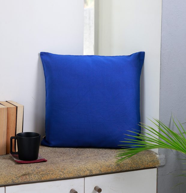 Solid Cotton Cushion cover Royal Blue