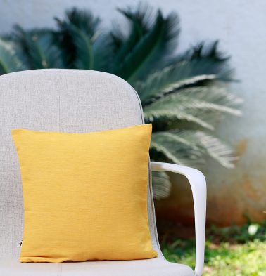 Textura Cotton Cushion cover Limelight Yellow 12″x12″