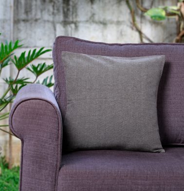 Chambray Cotton Cushion cover Nickel Grey 16″x16″